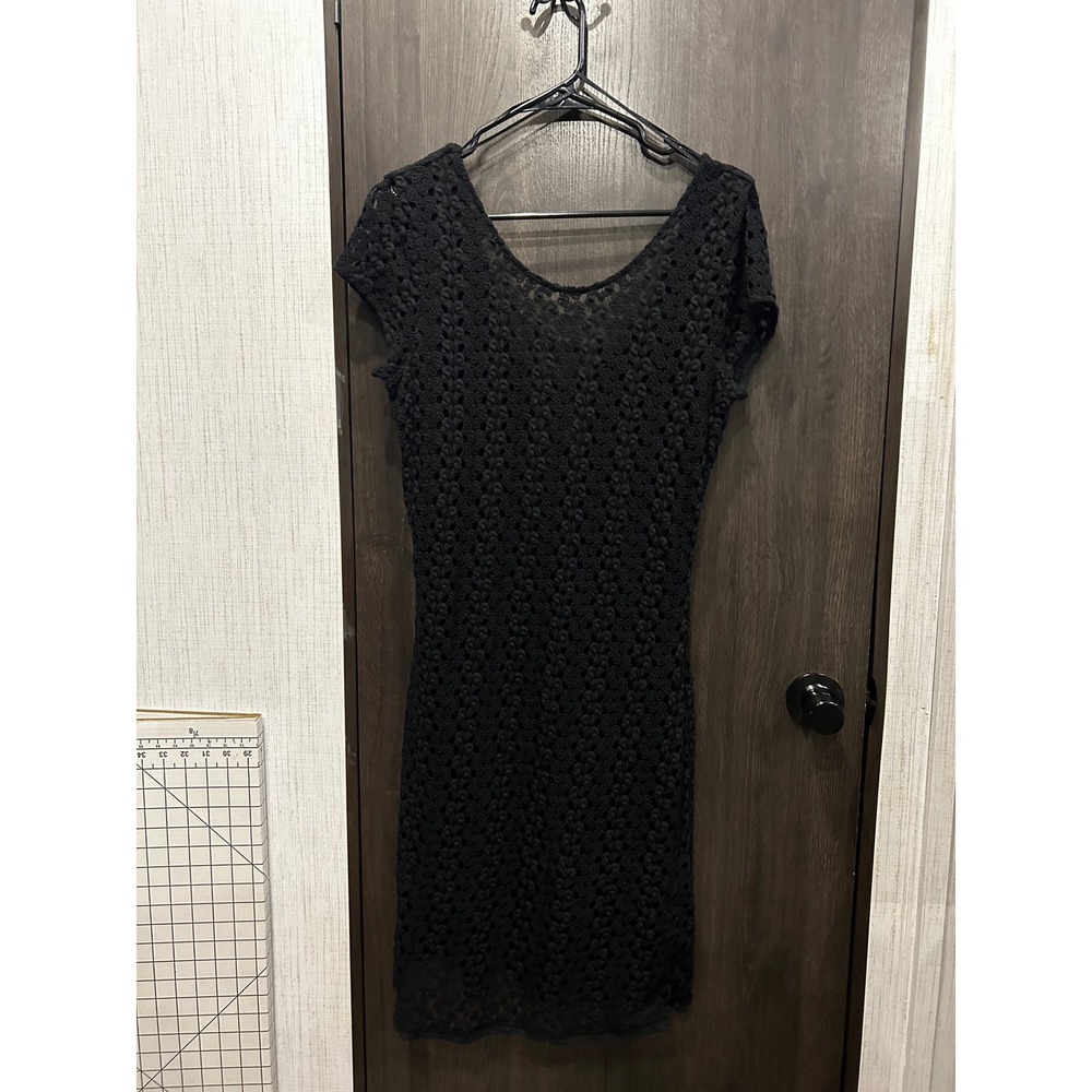 Free People crochet dress with lining SZ L